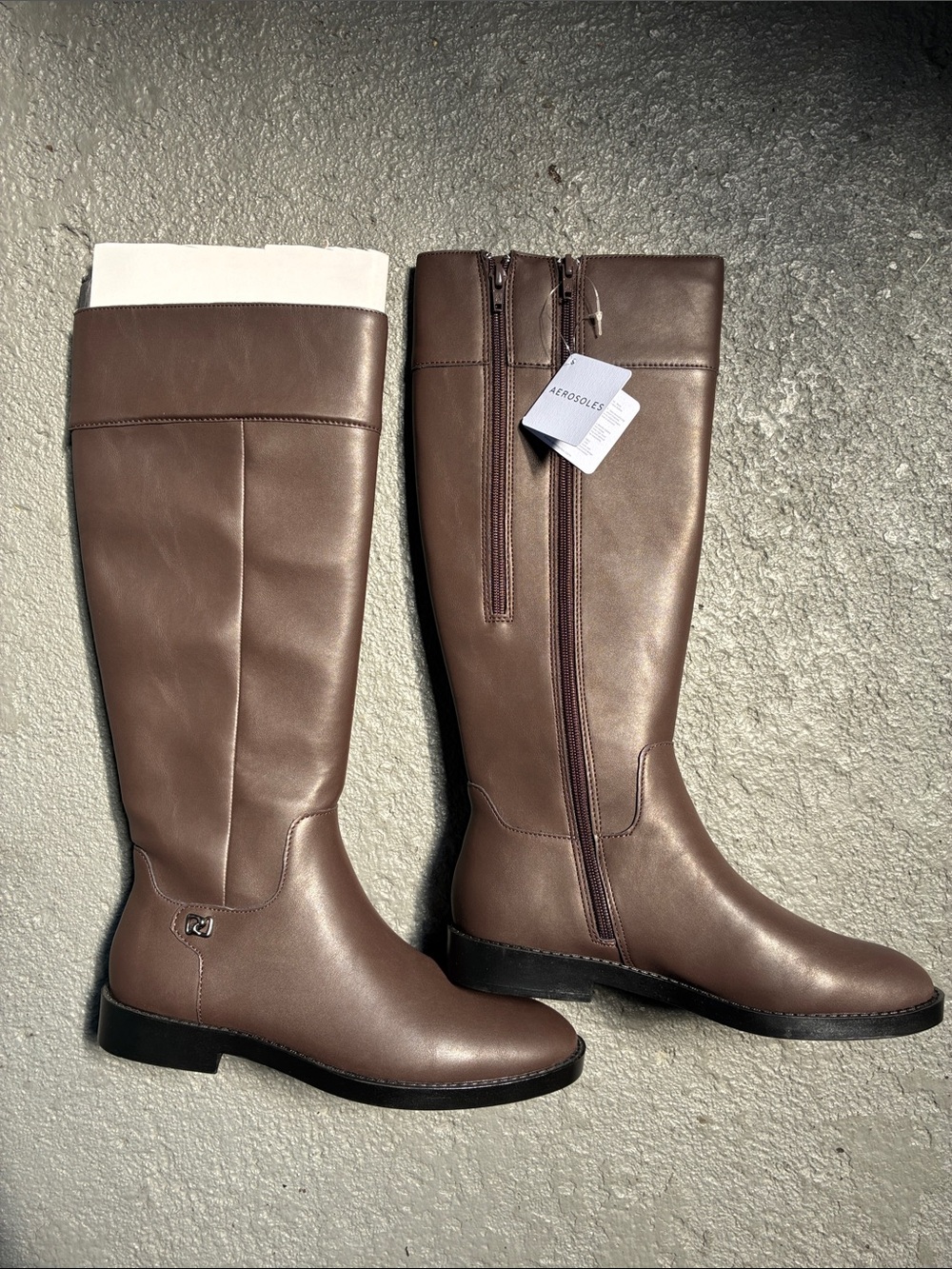 AEROSOLES Chocolate Brown Riding Boots NWT